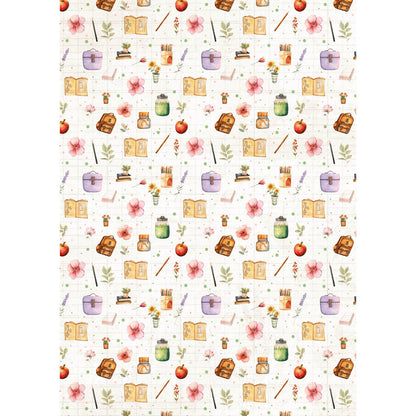 Papier de riz A5 ASSORTI 8/Paquet Rentrée Scolaire