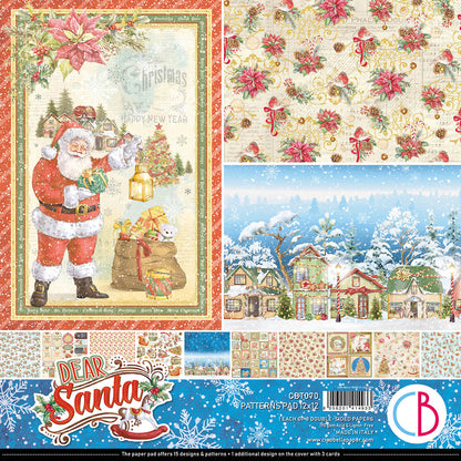 Ciao Bella Cher Père Noël Bloc de papiers 30x30 cm 8 feuilles/paquet