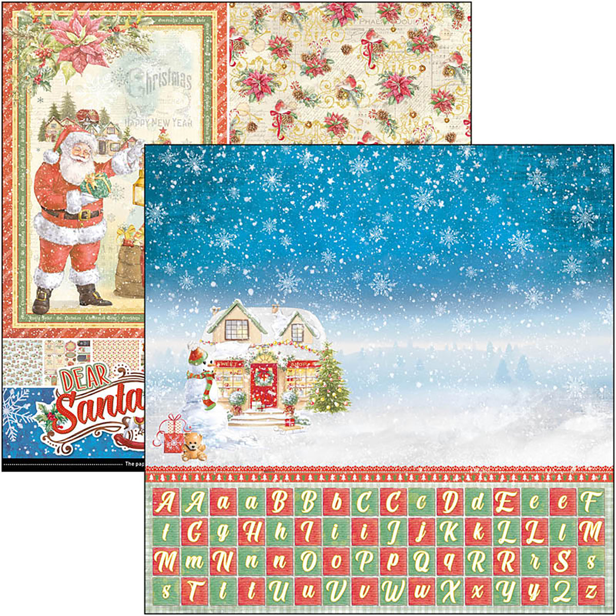 Ciao Bella Cher Père Noël Bloc de papiers 30x30 cm 8 feuilles/paquet