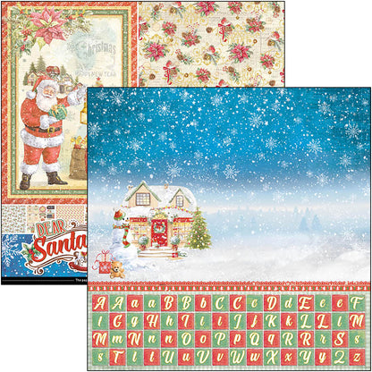 Ciao Bella Cher Père Noël Bloc de papiers 30x30 cm 8 feuilles/paquet