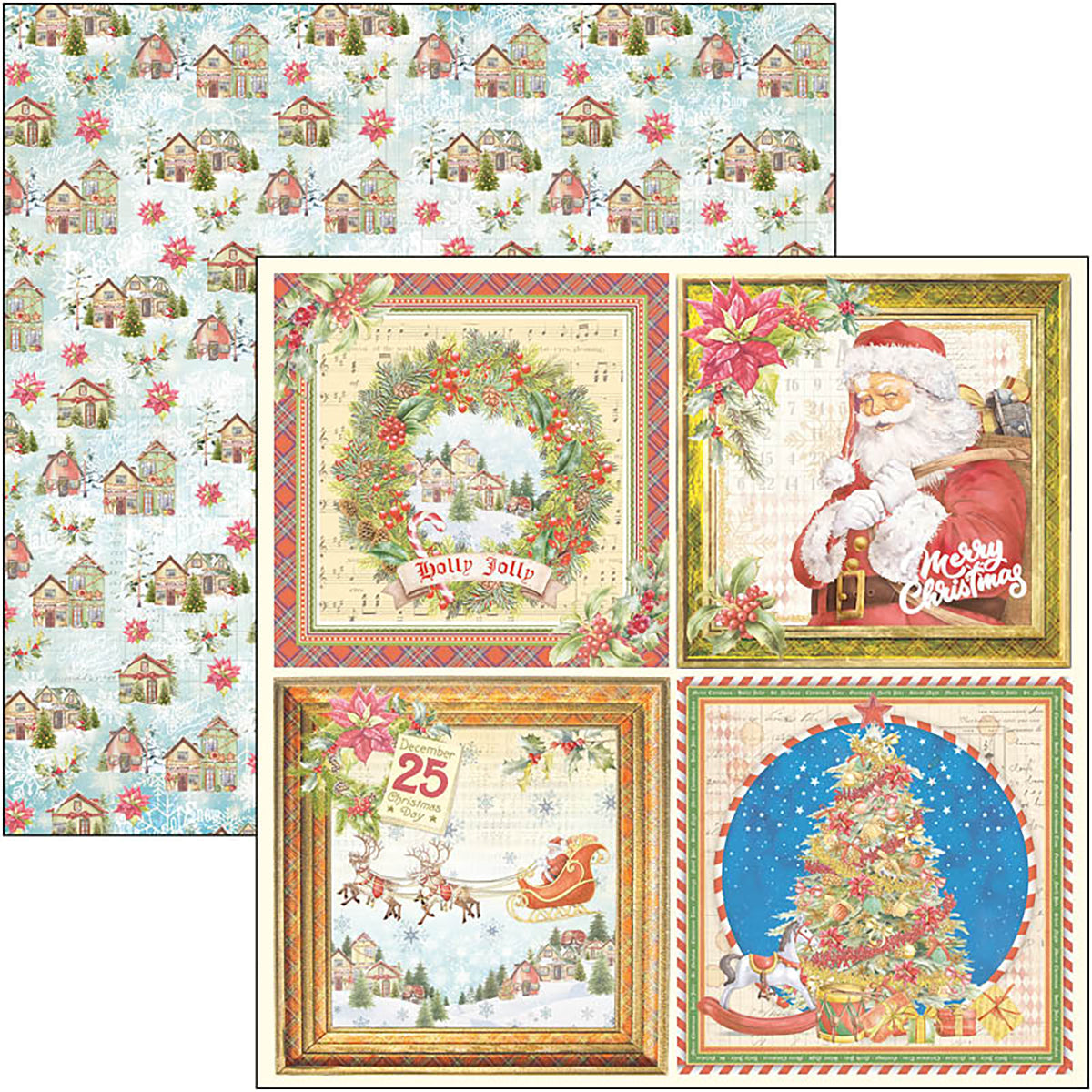 Ciao Bella Cher Père Noël Bloc de papiers 30x30 cm 8 feuilles/paquet