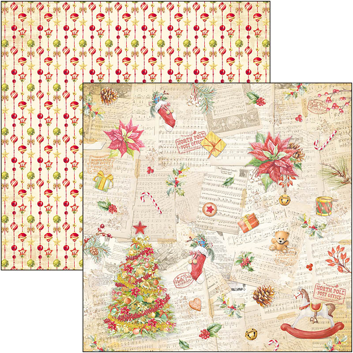 Ciao Bella Cher Père Noël Bloc de papiers 30x30 cm 8 feuilles/paquet