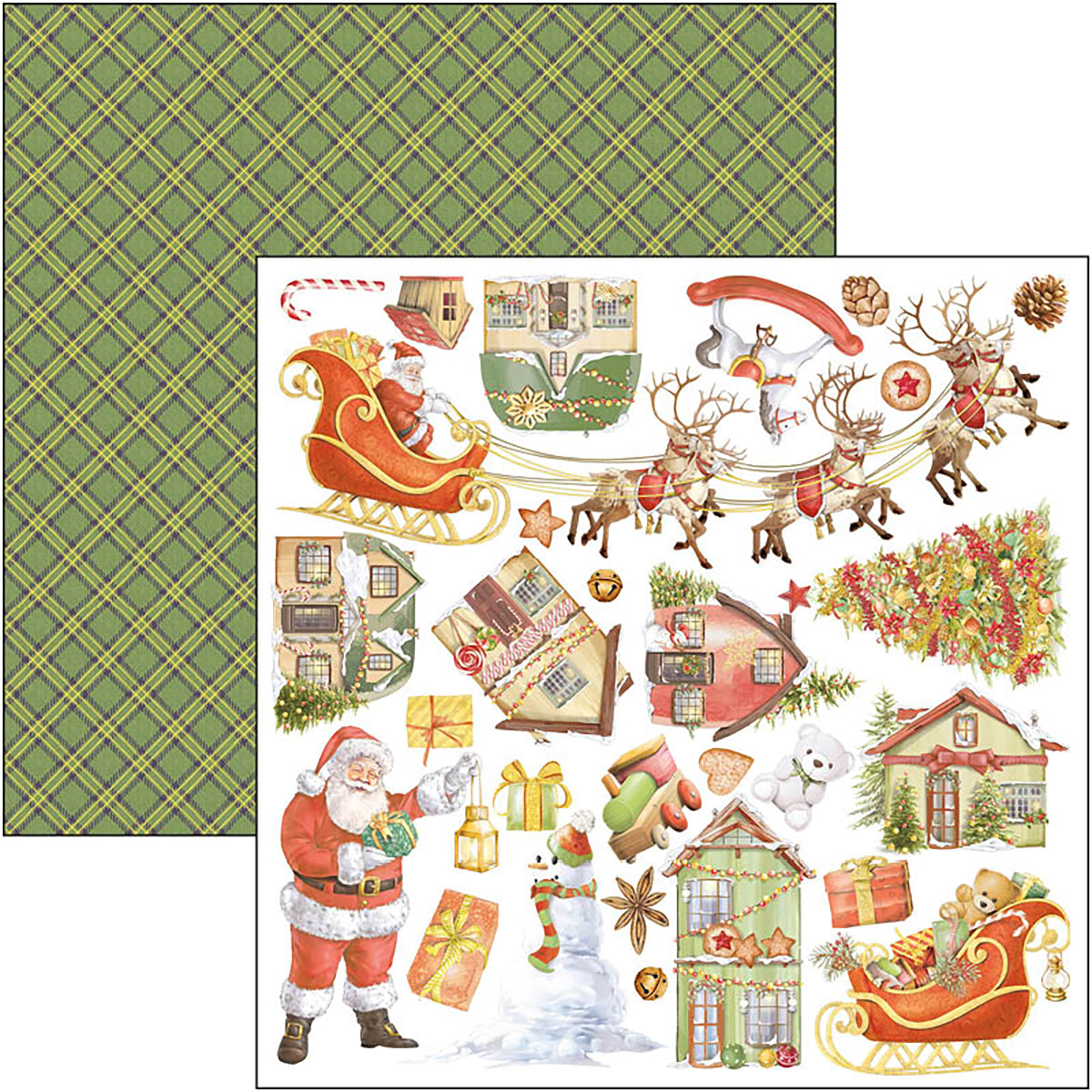 Ciao Bella Cher Père Noël Bloc de papiers 30x30 cm 8 feuilles/paquet