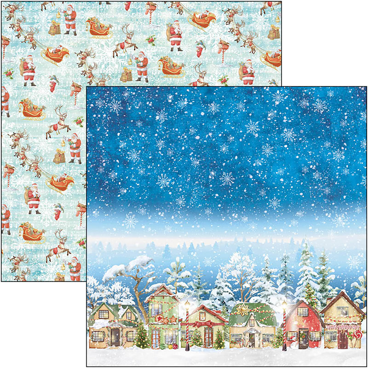 Ciao Bella Cher Père Noël Bloc de papiers 30x30 cm 8 feuilles/paquet