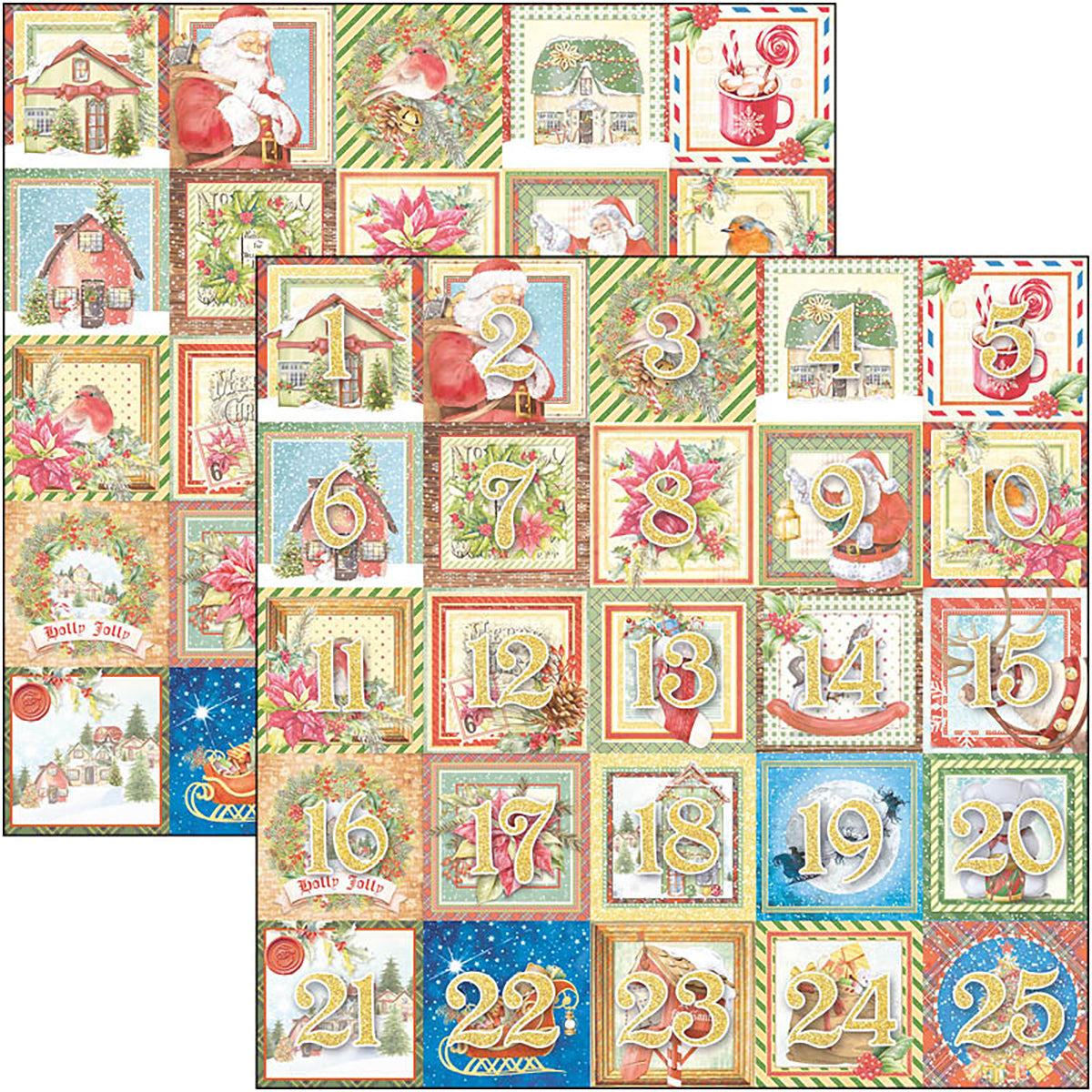 Ciao Bella Cher Père Noël Bloc de papiers 30x30 cm 8 feuilles/paquet