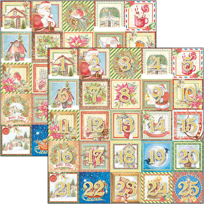 Ciao Bella Cher Père Noël Bloc de papiers 30x30 cm 8 feuilles/paquet