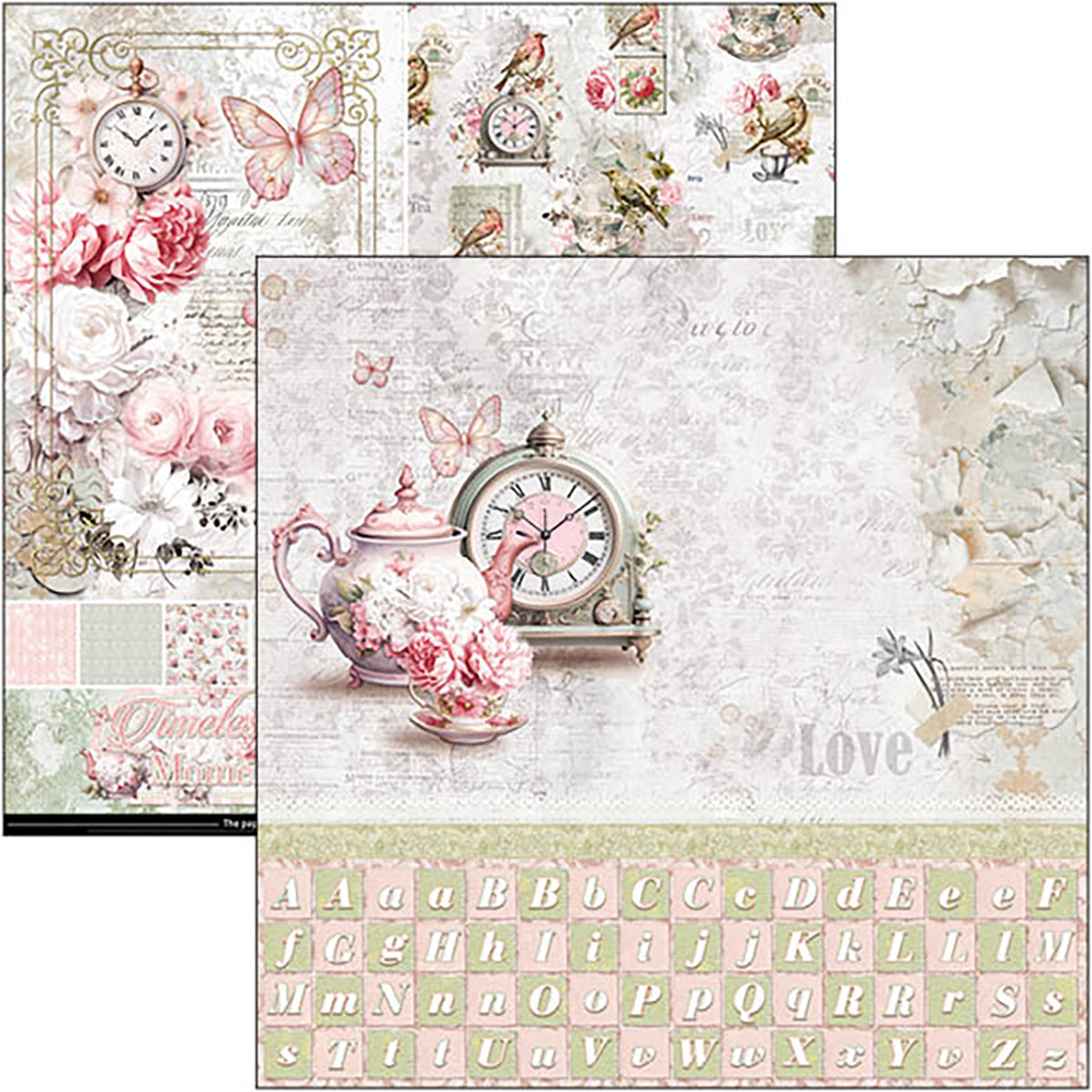 Bloc de papiers « Timeless Moments » 30x30cm 8 feuilles/paquet