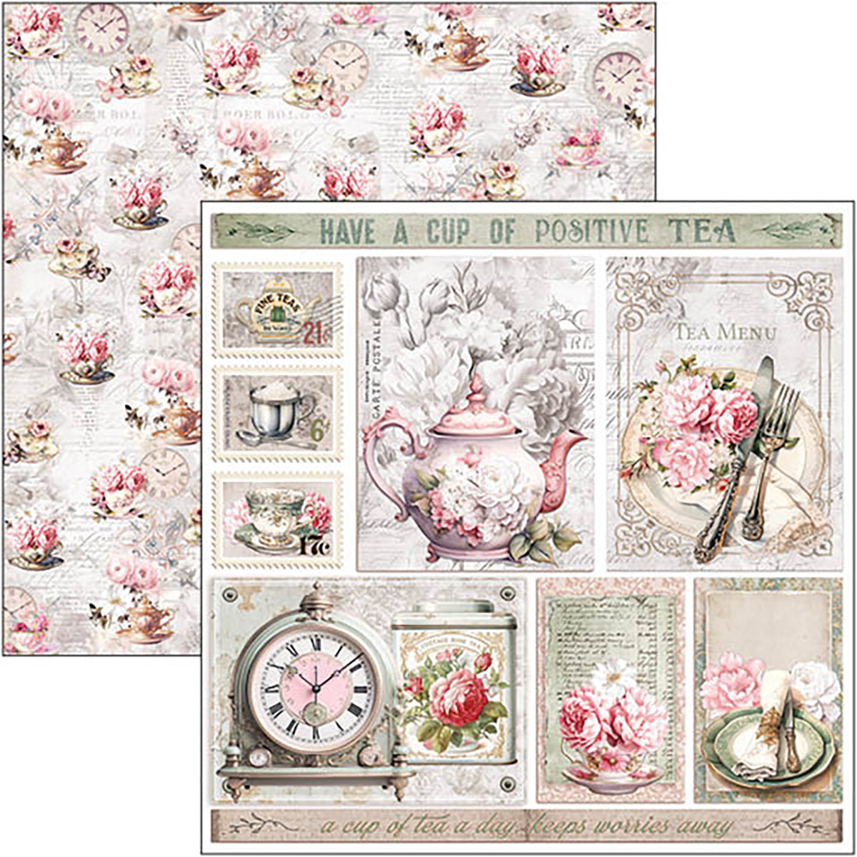 Bloc de papiers « Timeless Moments » 30x30cm 8 feuilles/paquet