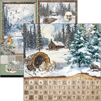 Bloc de Motifs Contes de la Forêt 30x30cm 8 feuilles/paquet