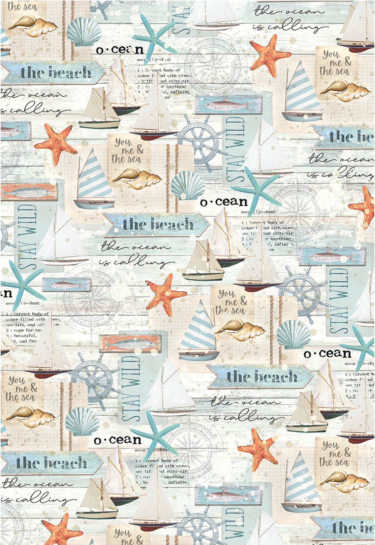 Ciao Bella Vellum Brise d'été Motifs de papier A4 6/paquet