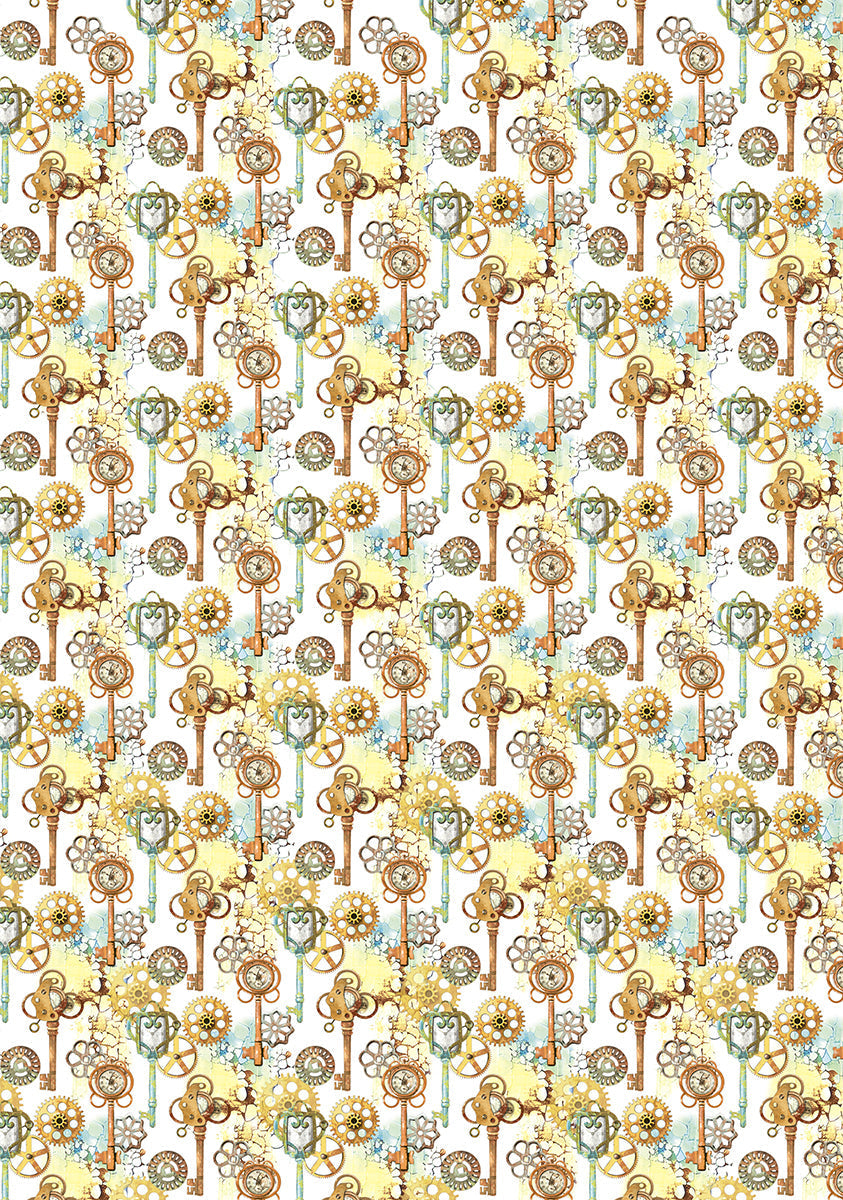 Motifs papier corail récifal vélin A4 6/paquet