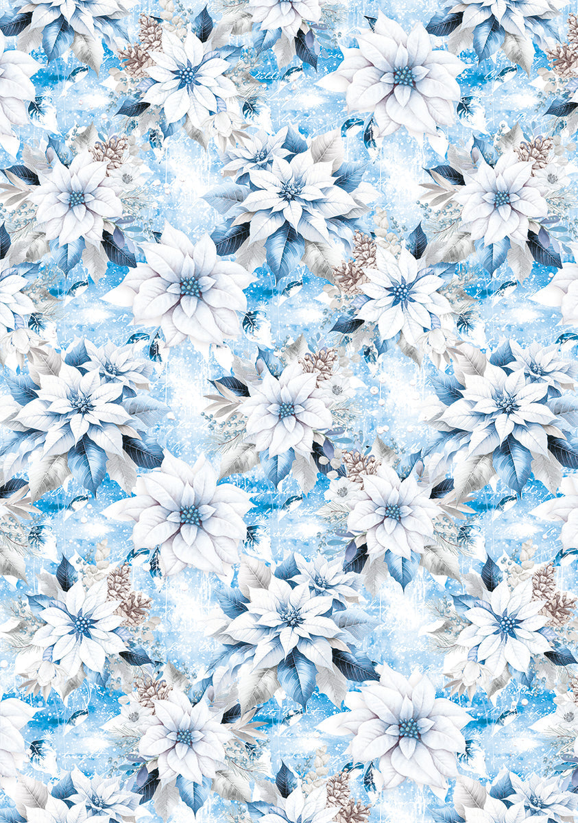 Élégance Vélin Motifs Papier Bleu A4 6/Paq