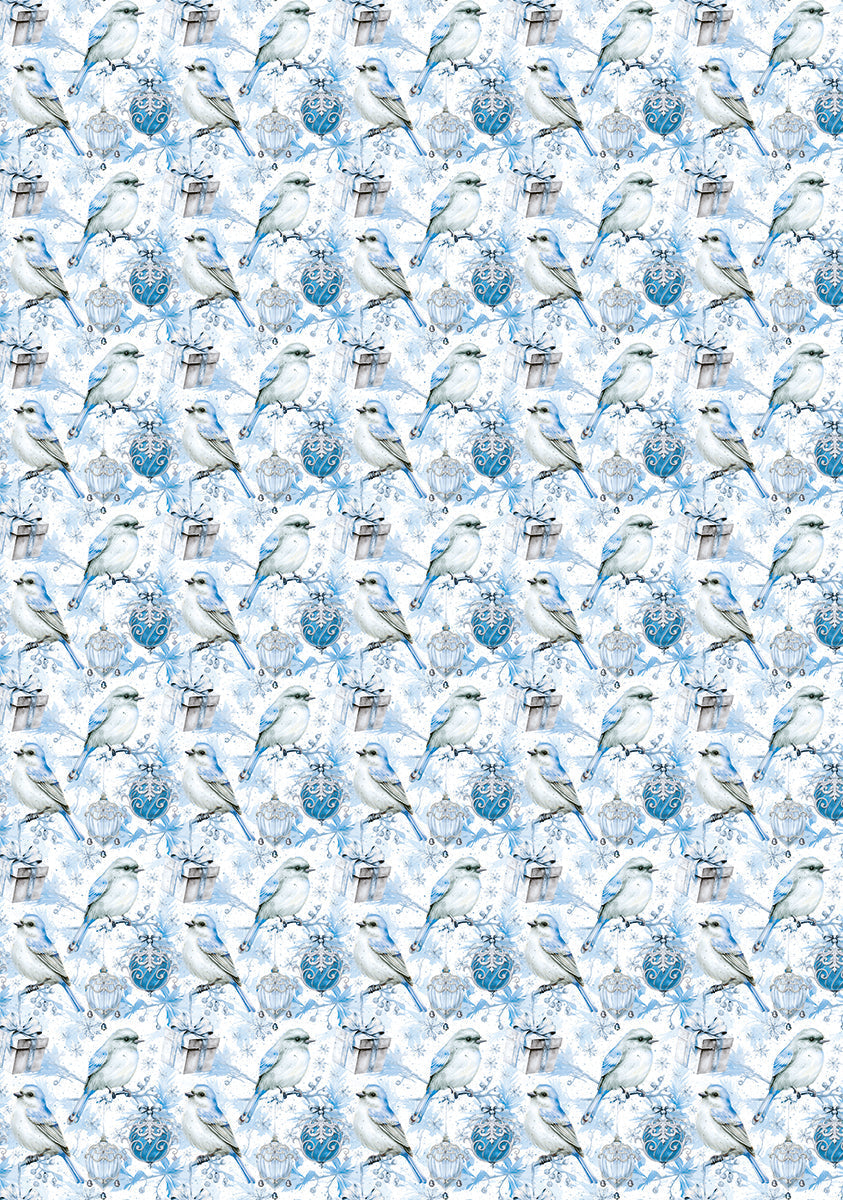 Élégance Vélin Motifs Papier Bleu A4 6/Paq