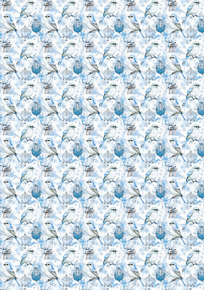 Élégance Vélin Motifs Papier Bleu A4 6/Paq