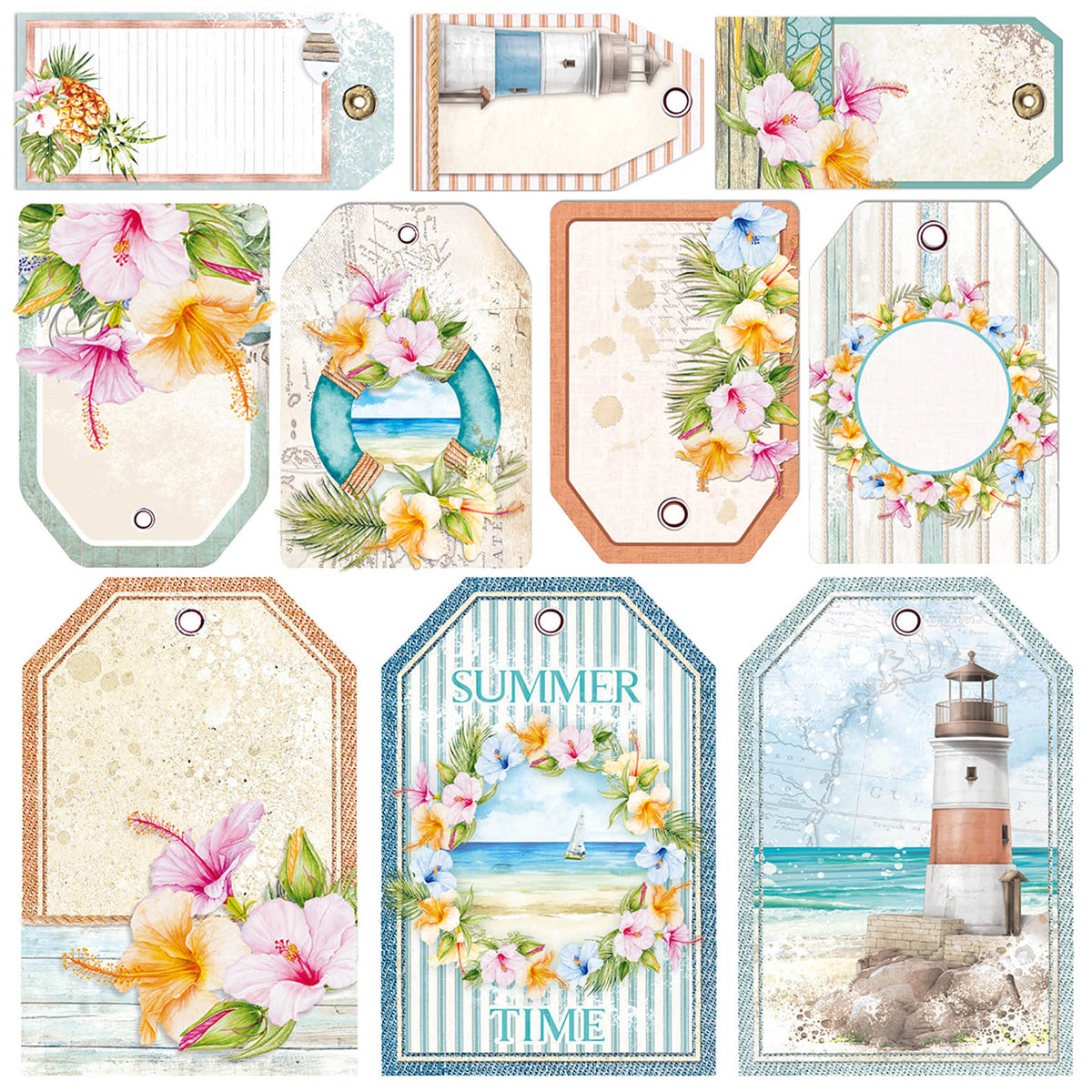 Ciao Bella Vellum Brise d'Été Fussy Cut 6"x6" 6/Paq