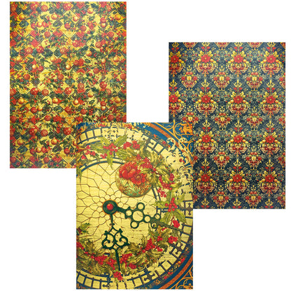 Lot de 6 feuilles de papier de luxe or et velin A4 assorties, Boutique de jouets