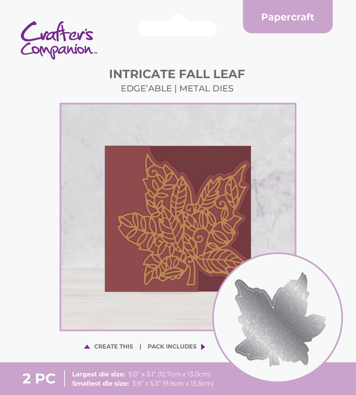 Crafter's Companion Die Set Intricate Fall Leaf