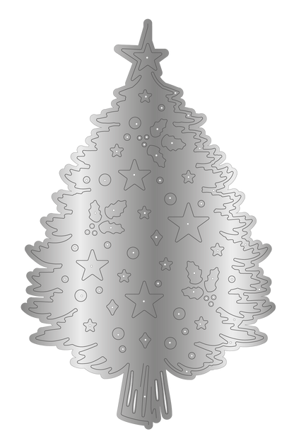 Crafter's Companion Retro Christmas Collection Metal Die Edge’able - Christmas Tree