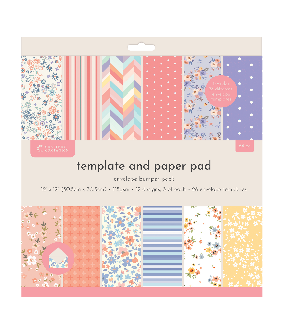 Lot économique de gabarits et d'enveloppes en papier Crafters Companion