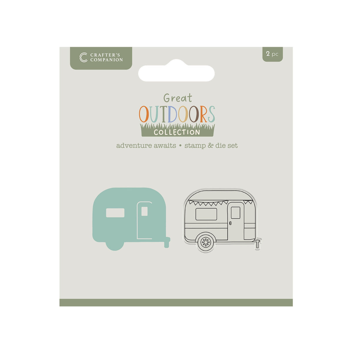 Crafters Companion Le set tampons et matrices The Great Outdoors - L'aventure vous attend
