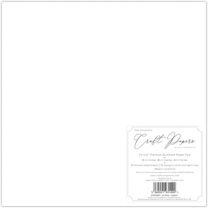 Bloc de papier 30,5 x 30,5 cm Craft Consortium Ink Drops - Organic