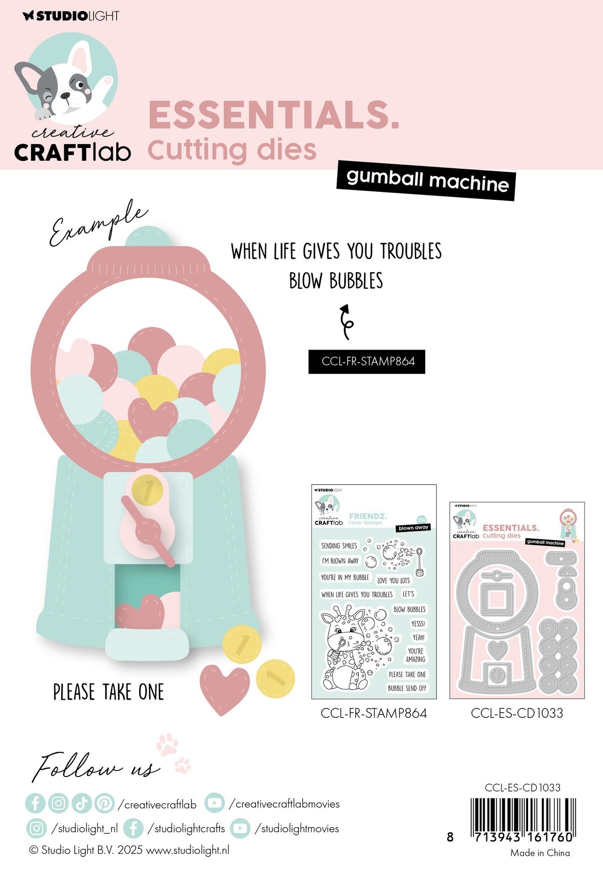 CCL Cutting Die Gumball Machine Essentials 17 Pieces