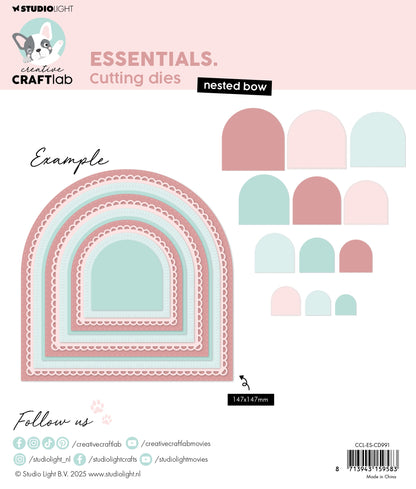 CCL Cutting Die Nested Bow Essentials 12 PC