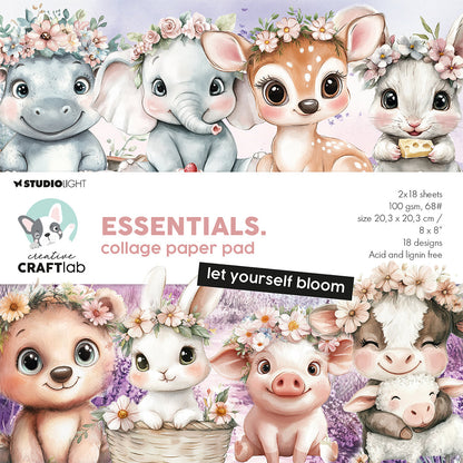 Bloc de papier pour collages CCL Laissez-vous éclore Essentiels 36 feuilles