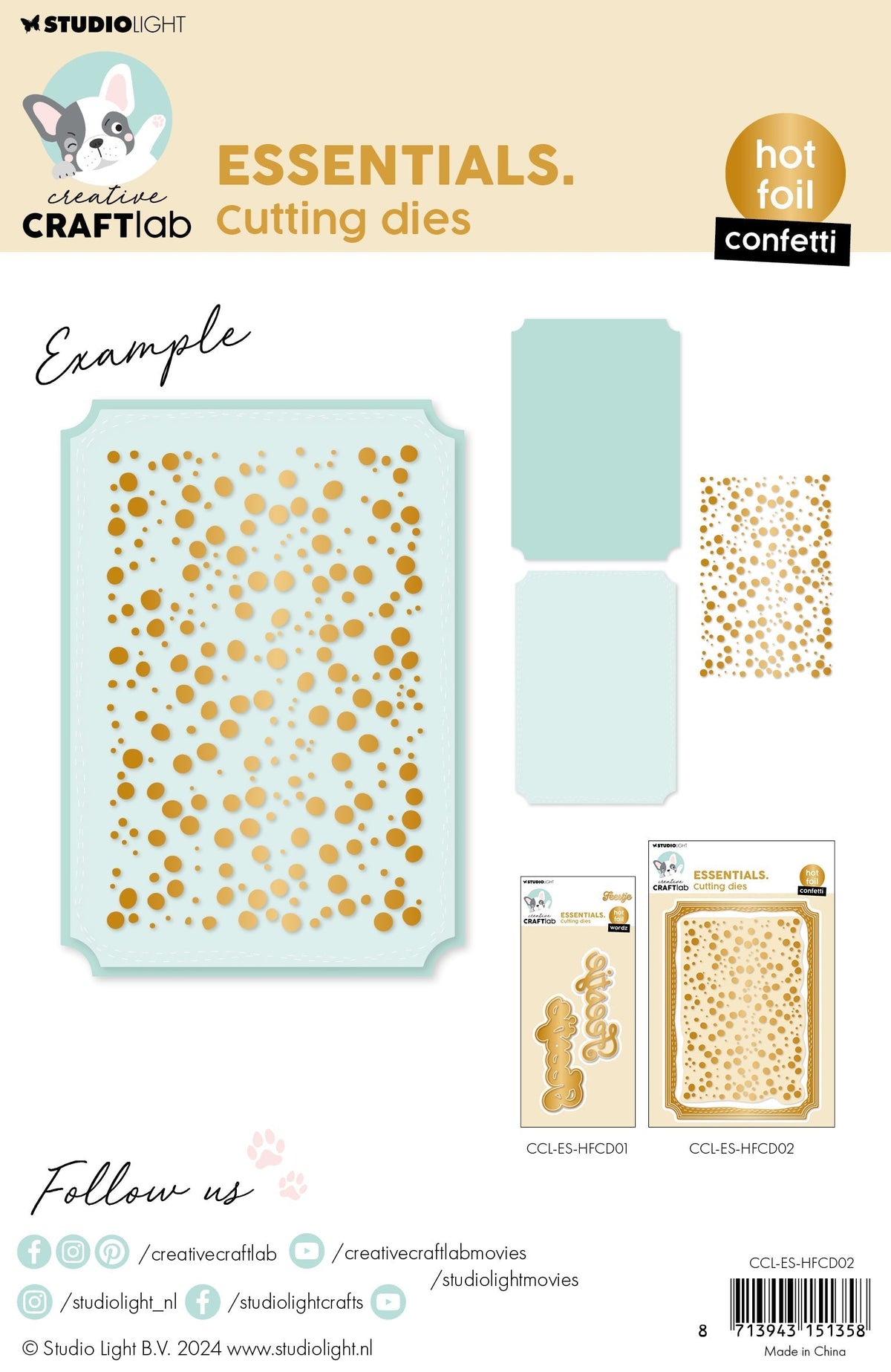 CCL Matrice de découpe à chaud Confetti Essentials 3 pièces