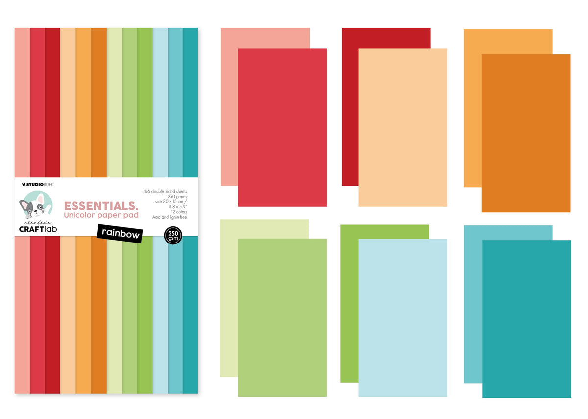 CCL Unicolor Paper Pad Rainbow Essentials 24 SH