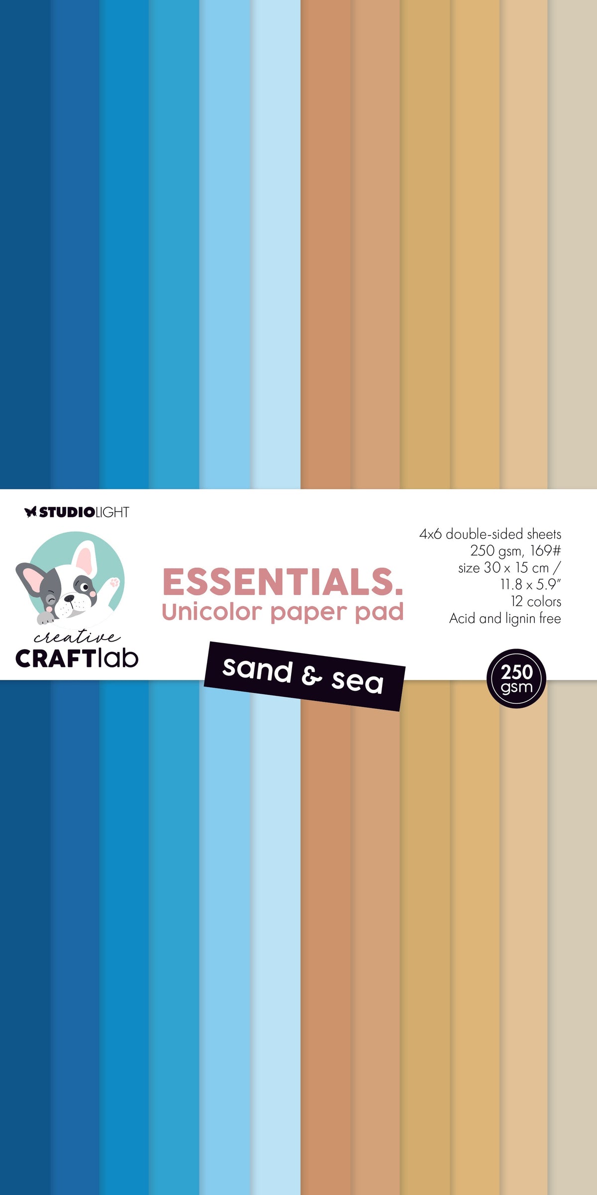 Bloc de papier Unciolor CCL Sable et mer Essentials 24 feuilles
