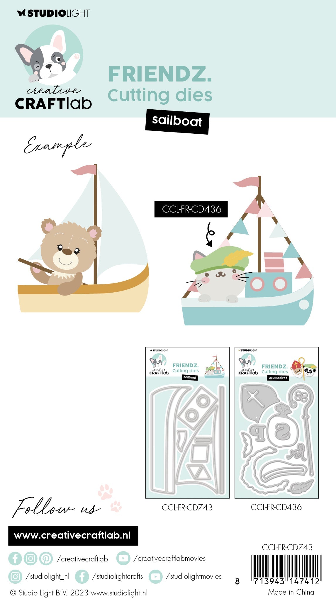 CCL Matrice de découpe Bateau Friendz 125x85x1mm 10 pièces n°743