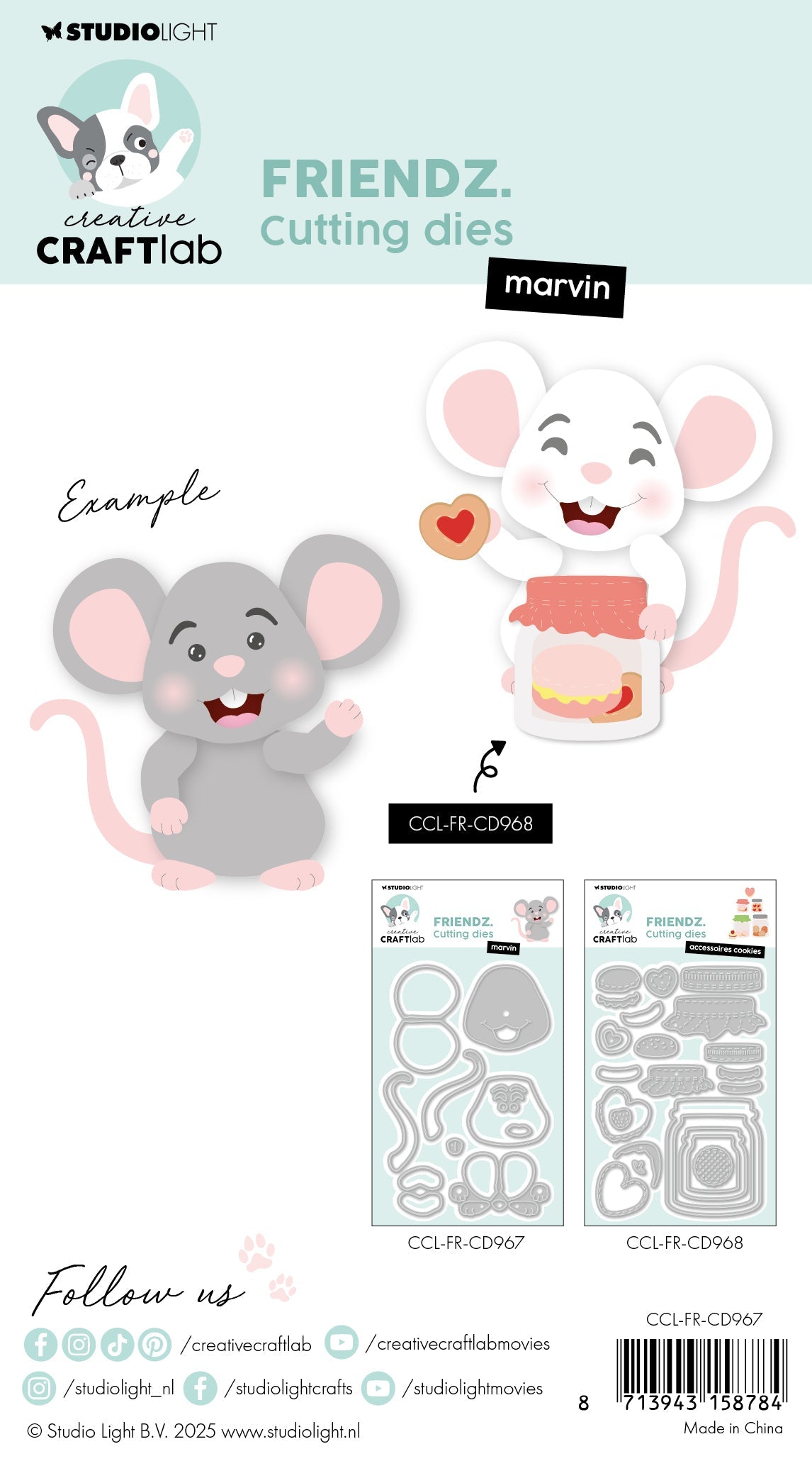 CCL Cutting Die Marvin Mouse Friendz 10 PC
