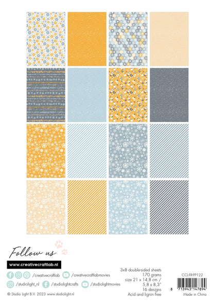 Bloc de papier CCL Snow Is Falling Friendz 210x148x9mm 24 feuilles n°122