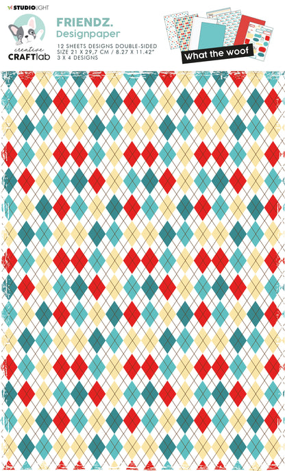 CCL Paper What The Woof Assortiment Set Friendz 210x297x3mm 12 FEUILLE n°02