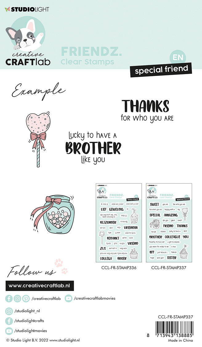 CCL Tampon Transparent Meilleure Amie Amis 148x105x4mm 33 PC nr.337