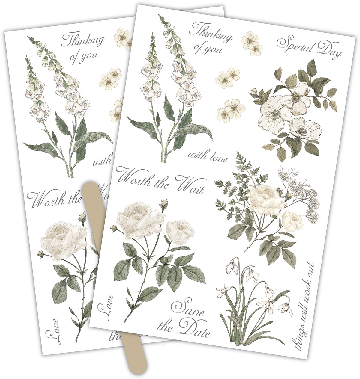 Craft Consortium Belle Fleur - Décalcomanies à Frotter
