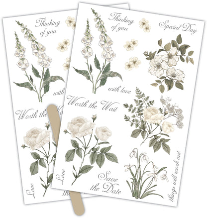 Craft Consortium Belle Fleur - Décalcomanies à Frotter
