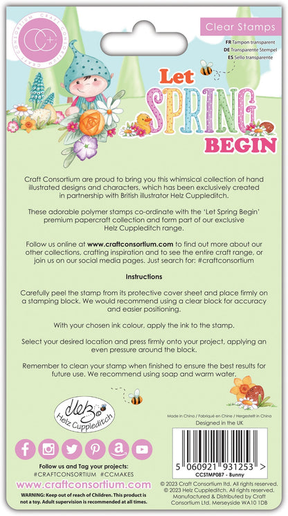 Craft Consortium Let Spring Begin - Set de tampons - Lapin