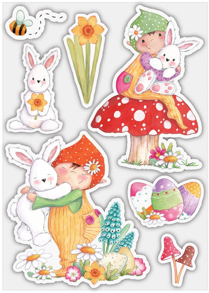Craft Consortium Let Spring Begin - Set de tampons - Lapin