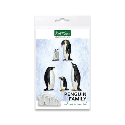 Penguin Family Silicone Mould