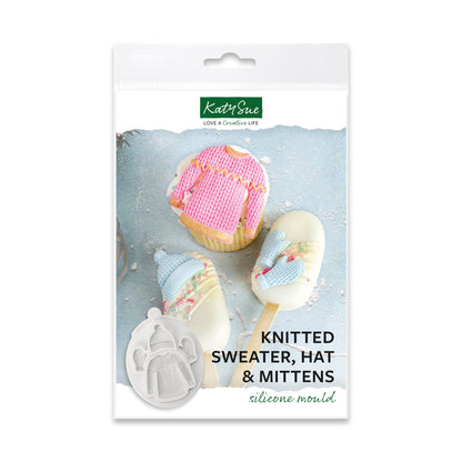 Knitted Sweater, Hat and Mittens Silicone Mould