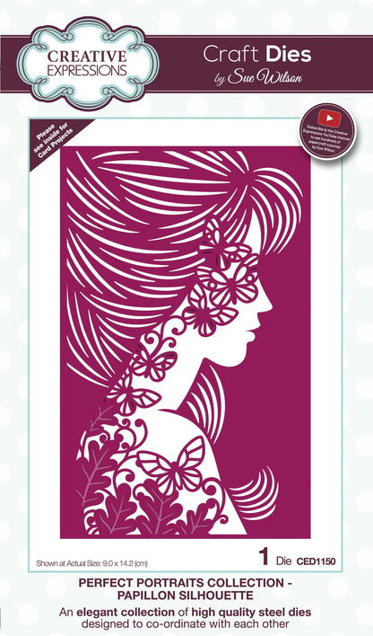 Matrices par Sue Wilson Perfect Portraits Silhouette Papillon