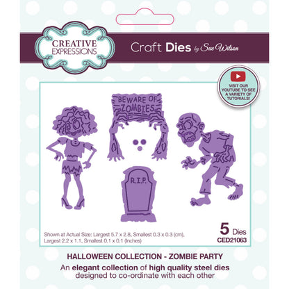 Matrice de découpe Creative Expressions Sue Wilson Halloween Zombie Party