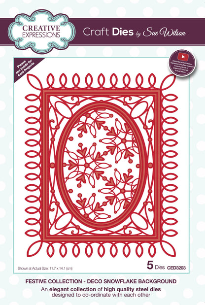 Matrices de Sue Wilson Fond flocon de neige festif