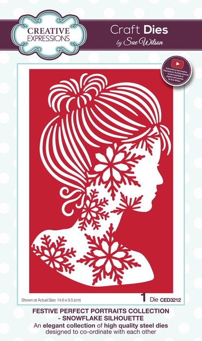 Matrices de découpe Dies by Sue Wilson Festive Perfect Portraits Silhouette Flocon de Neige