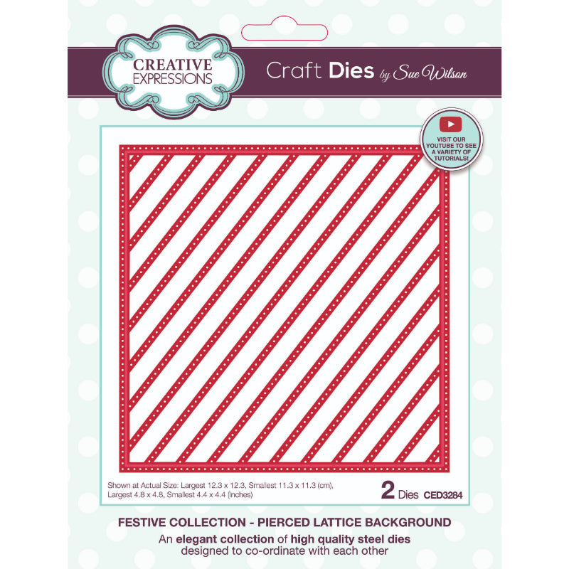 Matrice de coupe créative Sue Wilson Festive Pierced Lattice Background