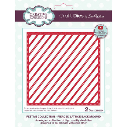 Matrice de coupe créative Sue Wilson Festive Pierced Lattice Background