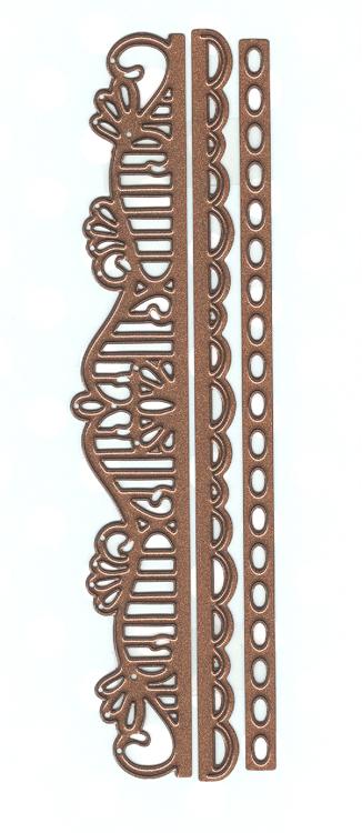 Matrices de découpe Bordure tourbillon rayé Configurations