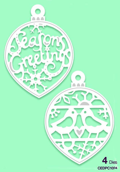 Collection Creative Expressions Die Paper Cuts - Duo de Boules de Vœux Saisonniers